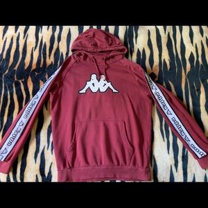 Mens Crimson Red Kappa pullover hoodie